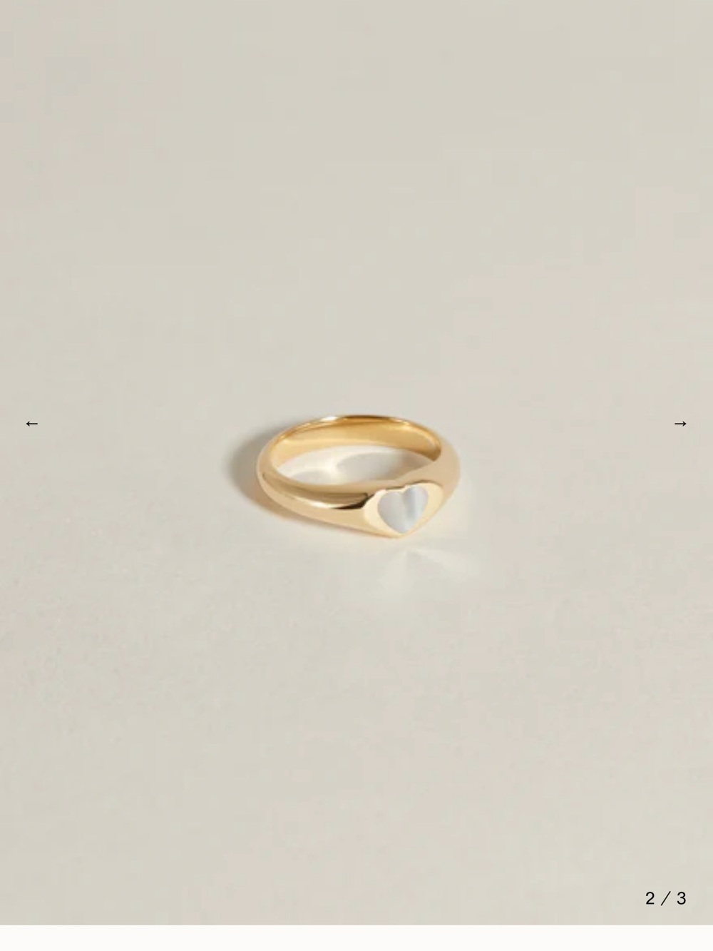 J Hannah heart ring